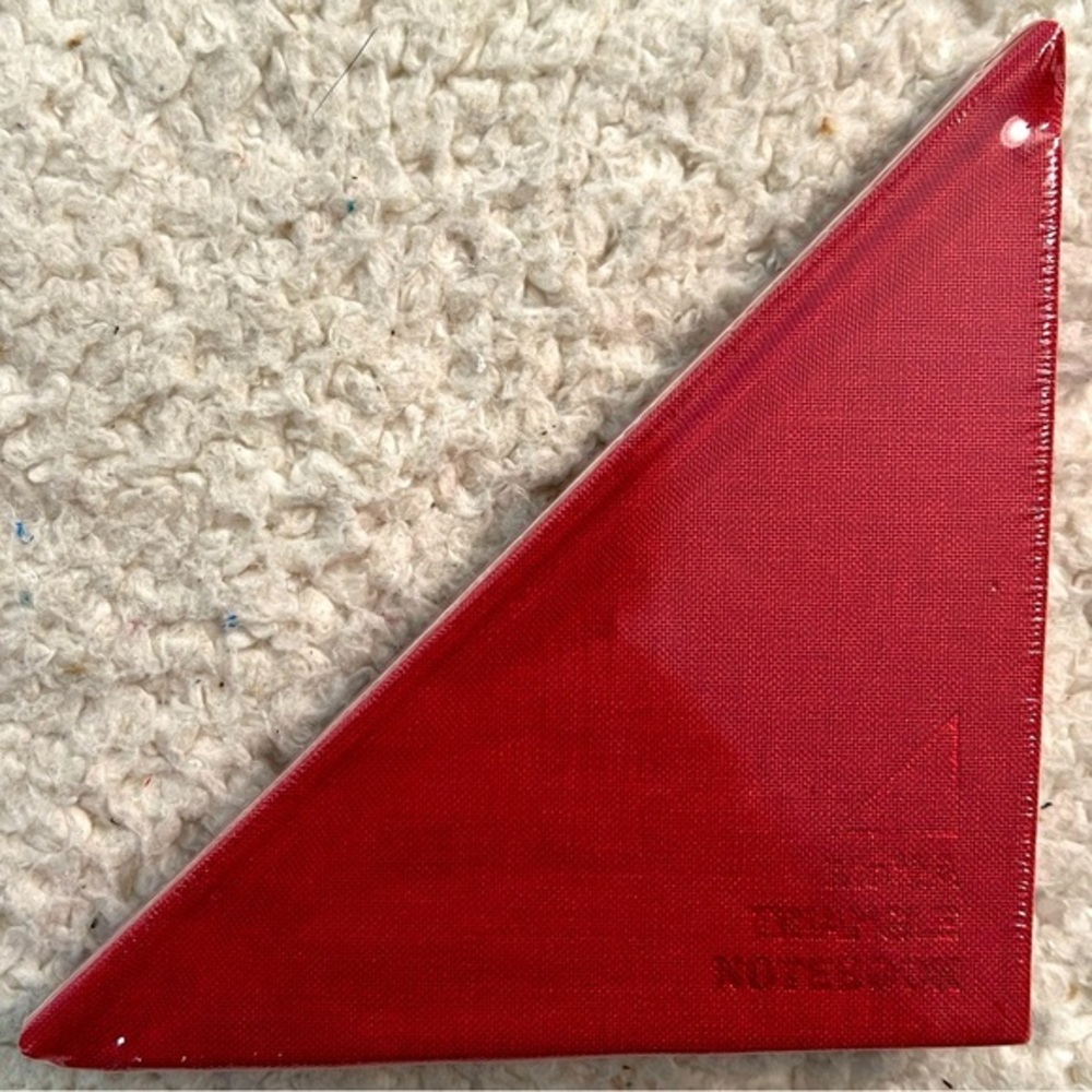 MoMA Museum Red Fabric Covered Triangle Lined Notebook